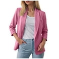 thumbnail image 1 of YDFCWXW Women Long Sleeve Blazer Open Front Cardigan Jacket Work Office Blazer Light Purple, S, 1 of 8