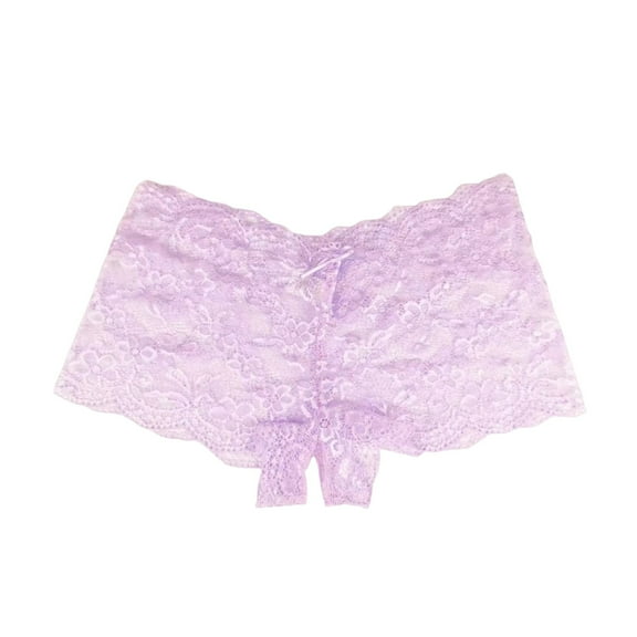 YDFCWXW Women Sexy Crotchless Underwear Bikini Cheeky Lingerie Panties Pink, 3XL