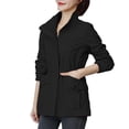 thumbnail image 1 of YDFCWXW Women's Casual Slim Fit Windbreaker Jacket Zip Up Lightweight Utility Jackets Anorak Coat Black, XXL, 1 of 6