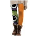 thumbnail image 1 of YDFCWXW Women's Halloween Funny Graphic Skinny Leggings Halloween Fall Clothes Yoga Soft High Waist Stretchy Tights Orange, L, 1 of 8
