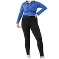 thumbnail image 1 of YDFCWXW Women's High Stretch Pants, Pocket Tight Fit, Fitness Casual Comfort Jeans Black, 3XL, 1 of 9