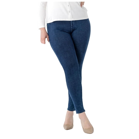 YDFCWXW Women's High Stretch Pants, Pocket Tight Fit, Fitness Casual Comfort Jeans Blue, 4XL