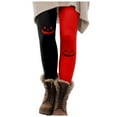 thumbnail image 1 of YDFCWXW Women's High Waisted Halloween Soft Stretchy Funny Seasonal Printed Leggings Tummy Control Yoga Pant (Red, S), 1 of 6