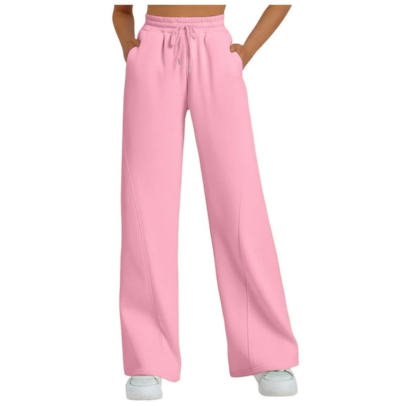 YDFCWXW Women's Low Rise Loose Sweatpants Y2k Elastic Waist Wide Leg Lounge Sweat Pants Red, S