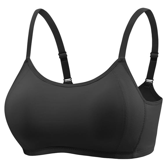 YDFCWXW Women's Seamless Comfortable Sports Bra Padded Adjustable Straps Mid Impact Sports Bra Fitness Yoga Bra Workout Top (Black, 36)