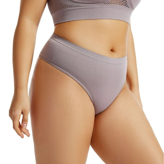 YDFCWXW Women's Seamless Underwear, Hi-Cut Panties, Comfort Brief Underwear for Women GY1, 4XL