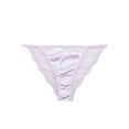 thumbnail image 1 of YDFCWXW Women's Sexy Lace Satin Bikini Panties, Low Rise Hipster Cheeky Underwear Silky Lace Briefs Light Purple, M, 1 of 3