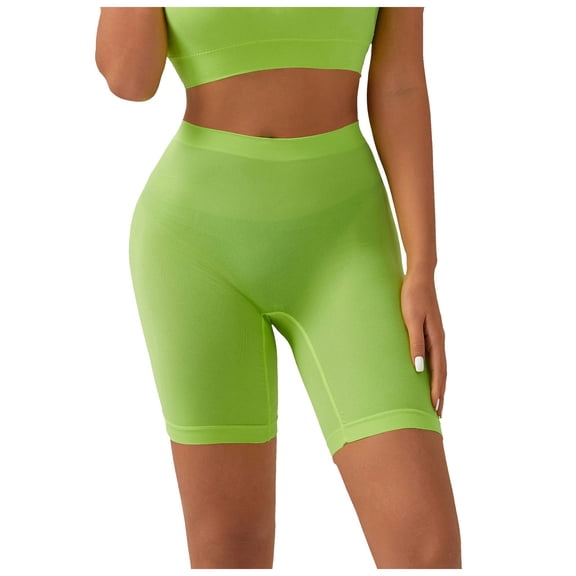YDFCWXW Women's Slip Shorts, Comfortable Boyshorts Panties, Anti-chafing Spandex Shorts for Under Dress (Green, S)