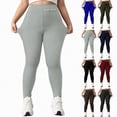thumbnail image 1 of YDFCWXW Women's Soft Cloud Fleece Leggings Slim Casual Warm Winter Solid Pants (Light Gray, L), 1 of 9