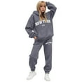 thumbnail image 1 of YDFCWXW Women's Tracksuits 2 Piece Graphic Hoodies and Sweatpants Lounge Sweatsuit Sets Casual Athletic Suits Grey, XXL, 1 of 4