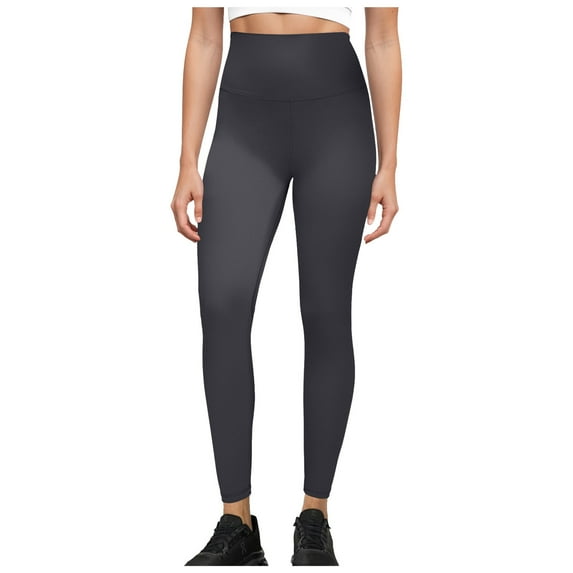 YDFCWXW Womens High Waisted Lounge Yoga Legging Workout Tummy Control Gym Yoga Pants (Dark Gray, S)