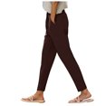 thumbnail image 1 of YDFCWXW Womens Pull On Soft Brushed Fleece Casual Jogger Sweatpants with Pockets for Women Coffee, L, 1 of 9