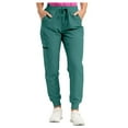 thumbnail image 1 of YDFCWXW Womens Scrub Pants - Soft Stretch Yoga Style with Pockets, Slim Drawstring Jogger Scrubs Green, XL, 1 of 9