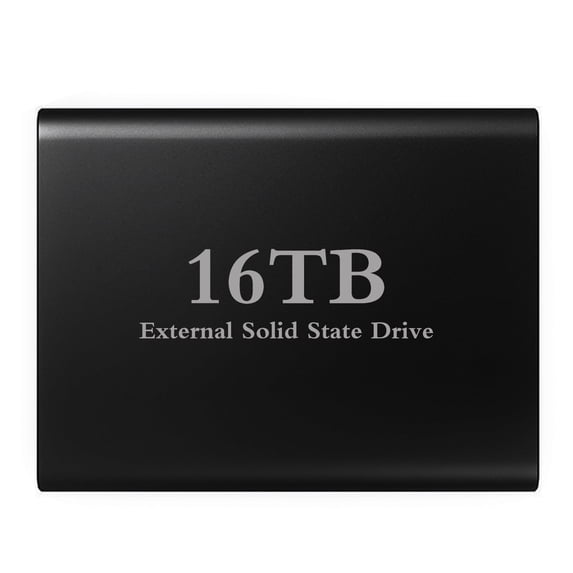 YDGRB 16 Large Capacity BLACK External SSD USB 3.0Hard Drive Typec-Computer/Laptop