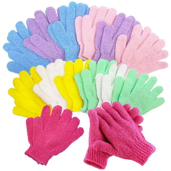 YDHT Exfoliating Gloves for Bath, Exfoliating Skin Care, Bath Gloves, Dead Skin Cell Remover, 12 Pack