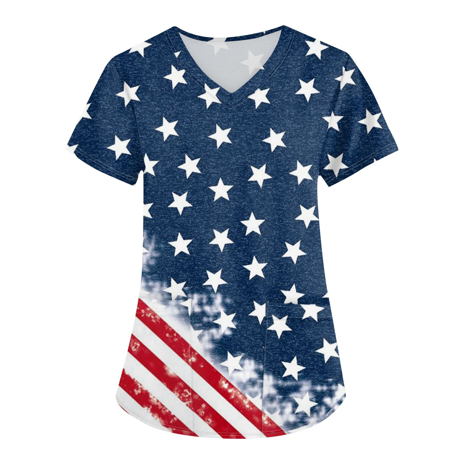 YDKZYMD 4th Of July Women's Scrub Bottoms Independence Day Flag Freedom Patriotic Stars Stripes