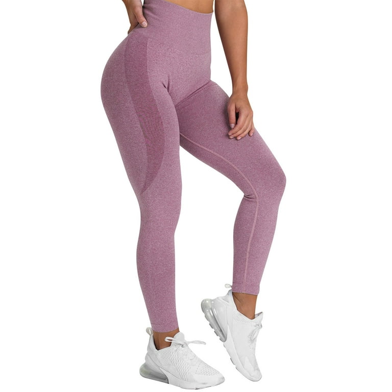 YDKZYMD Best Workout Seamless Leggings for Women Stretchy Workout Leggings  Tummy Control High Waisted Scrunch Butt Lifting Workout Yoga Pants Palazzo  Athletic Buttery Soft Gym Pants Purple L 