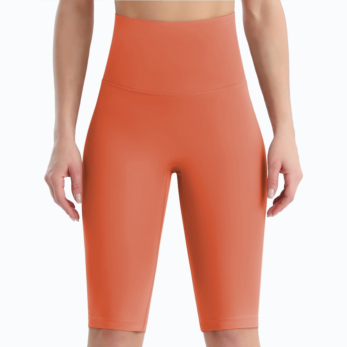 YDKZYMD Biker Shorts Women Tummy Control Butt Lift Solid Color Scrunch