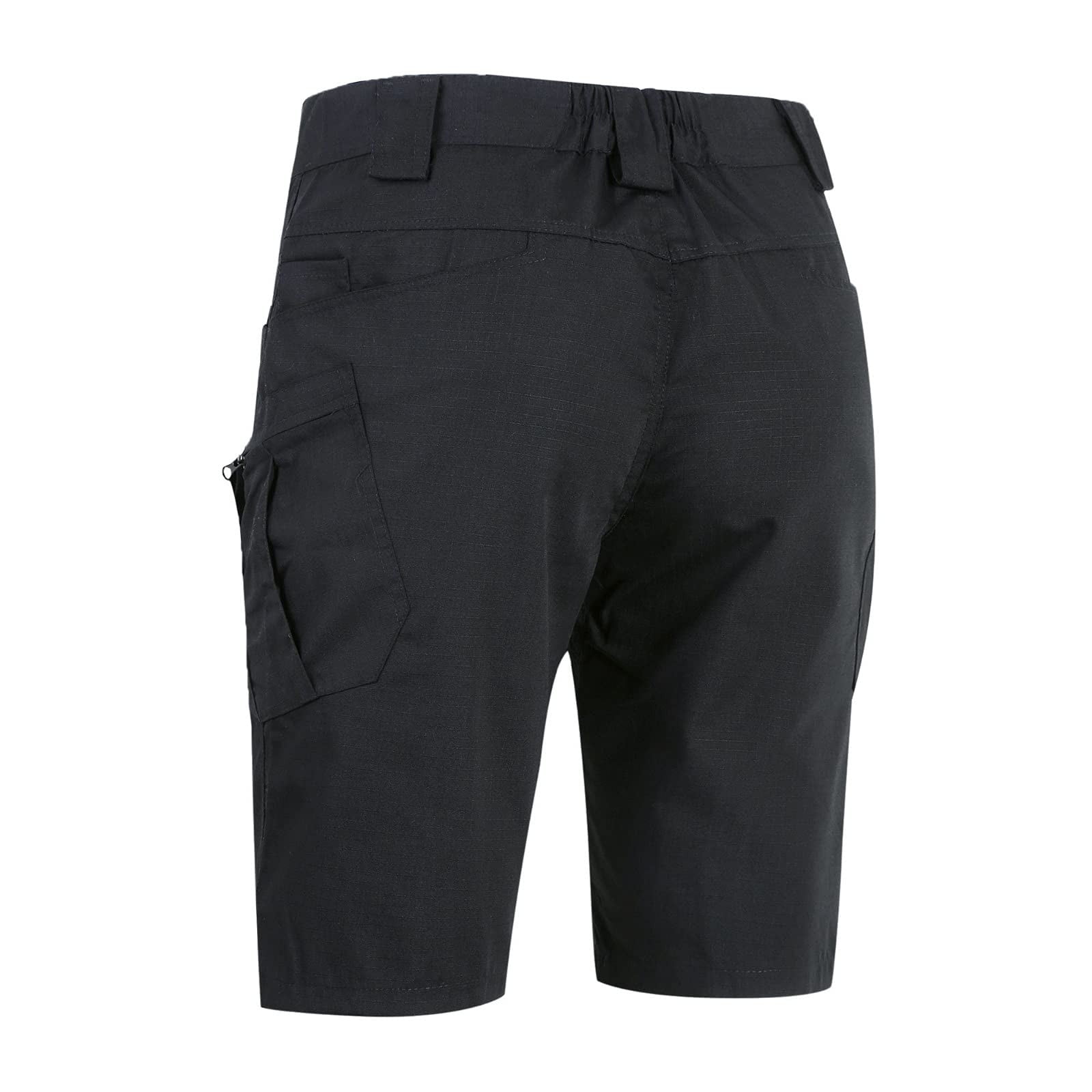 YDKZYMD Black Big Mens Cargo Shorts with Zipper Pockets Tactical