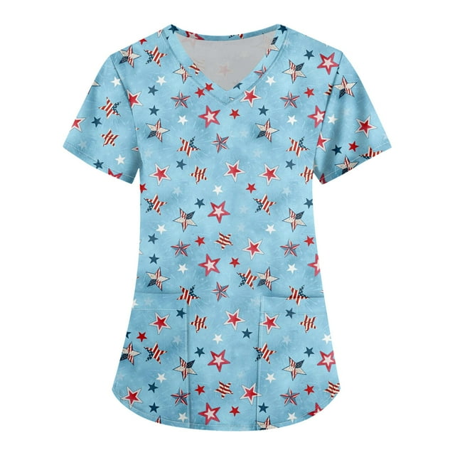 4th of july scrubs walmart