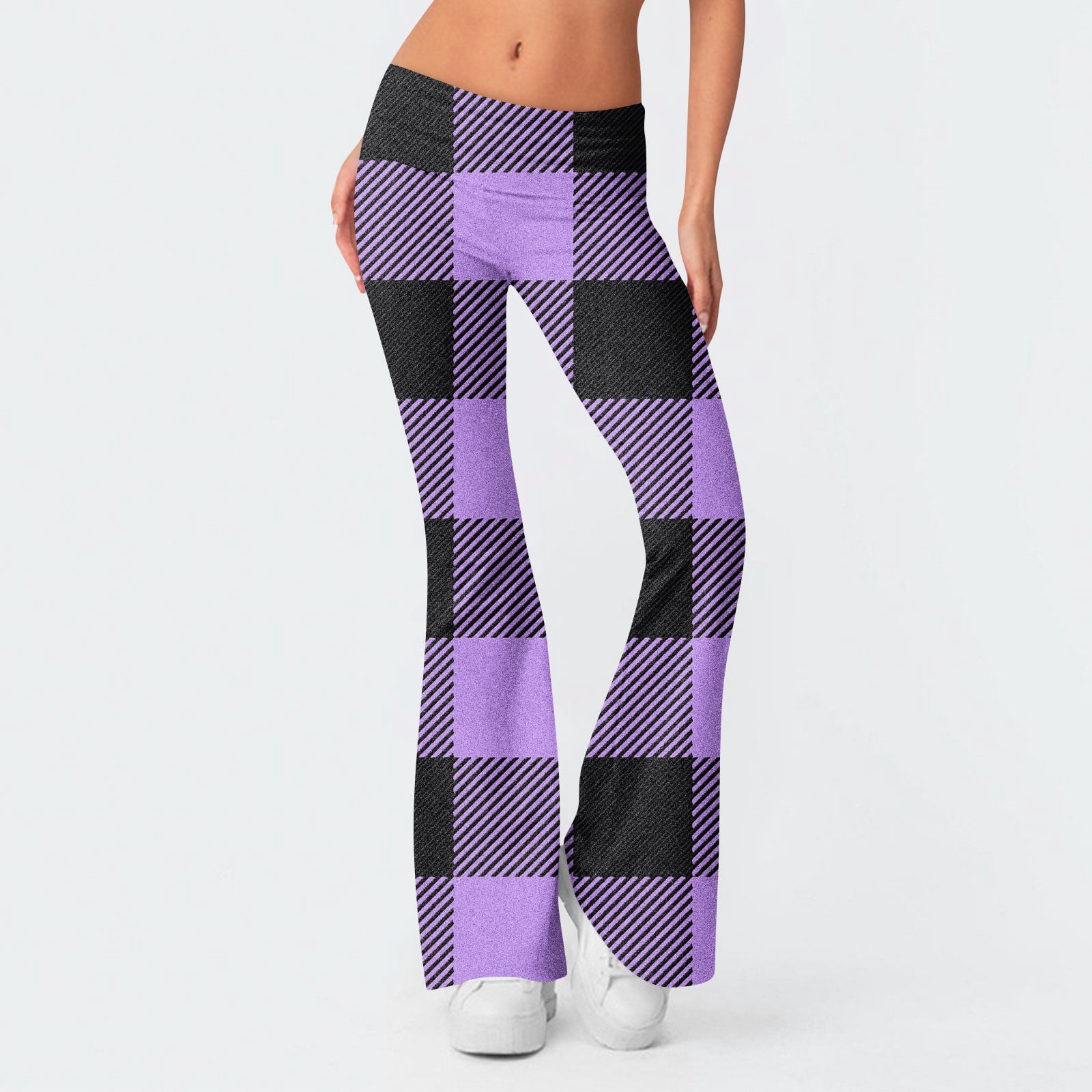 Foldover Yoga Pants Women's Flare Leggings Y2K Retro Yoga