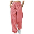 thumbnail image 1 of YDKZYMD Gym Sweatpants Women Petite Drawstring Red Loose Fit Jogger Pants Fleece Casual High Waist Petite Sweatpant Cargo with Pockets Cinch Bottom Baggy Pants, 1 of 8