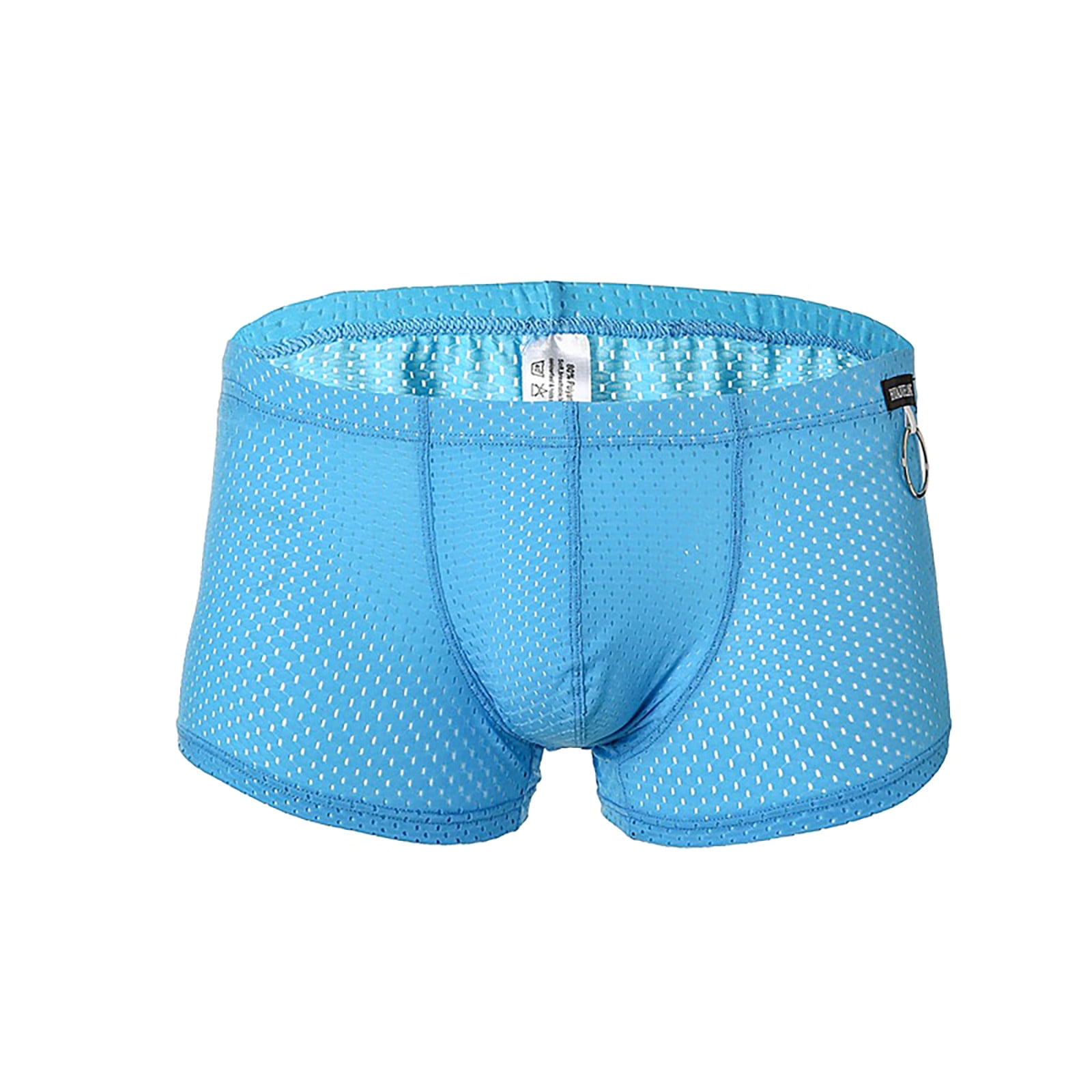 YDKZYMD Men's Lace Boxer Briefs Shorts Underwear Semi Sheer Trunk Under