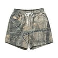 thumbnail image 1 of YDKZYMD Mens Camo Shorts 7 Inch Inseam Drawstring Elastic Waist Running Athletic Shorts with Pockets Relaxed Fit Cargo Shorts Khaki L, 1 of 2