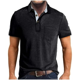 YDKZYMD Slim Fit Polo Shirts for Men Button Up with Pockets Short Sleeve Shirts Golf Lapel Collar Tops Vacation Plus Size Beach T Shirts Green XL Walmart