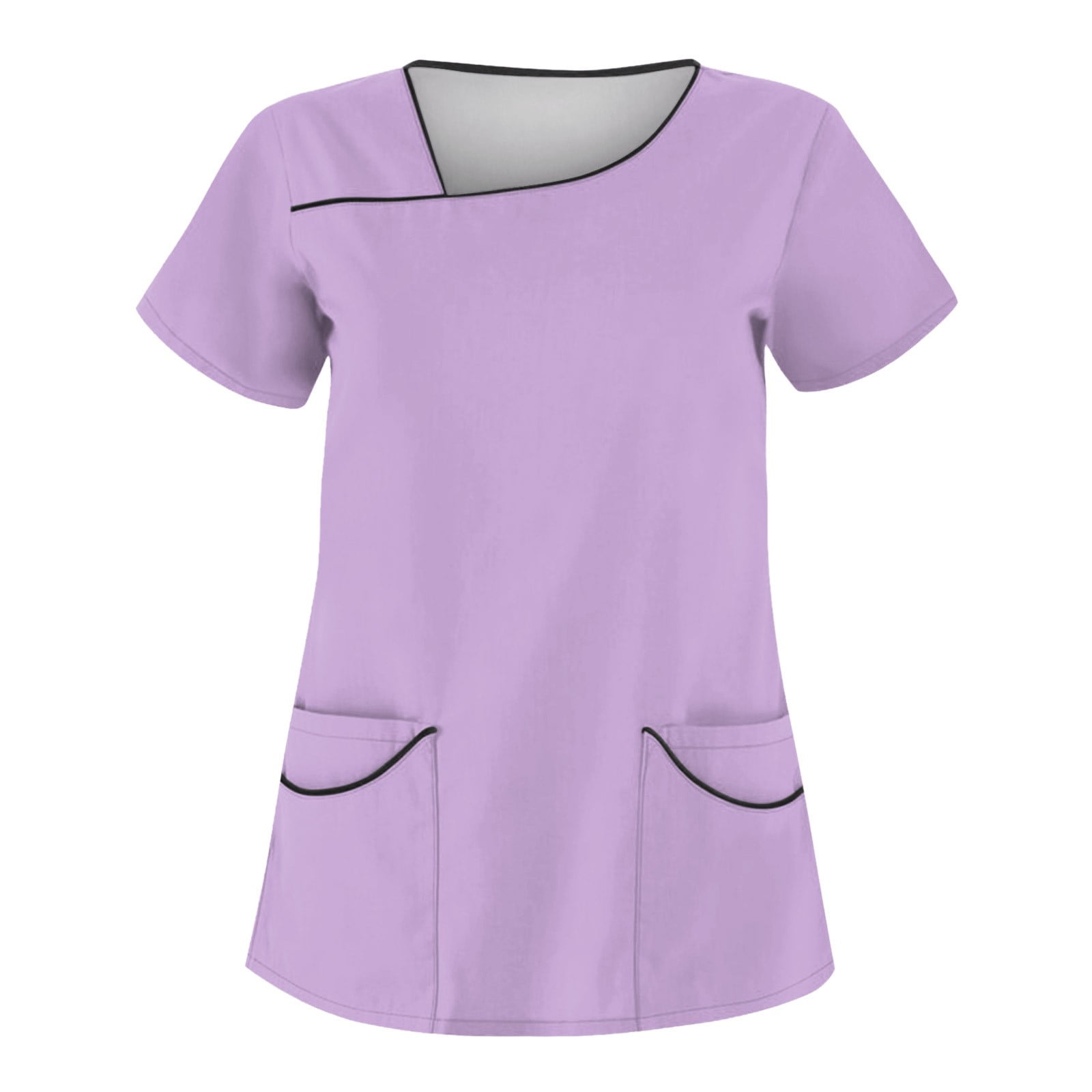 YDKZYMD Nurse Scrub Tops Costume Women Solid Color V Neck Plus Size