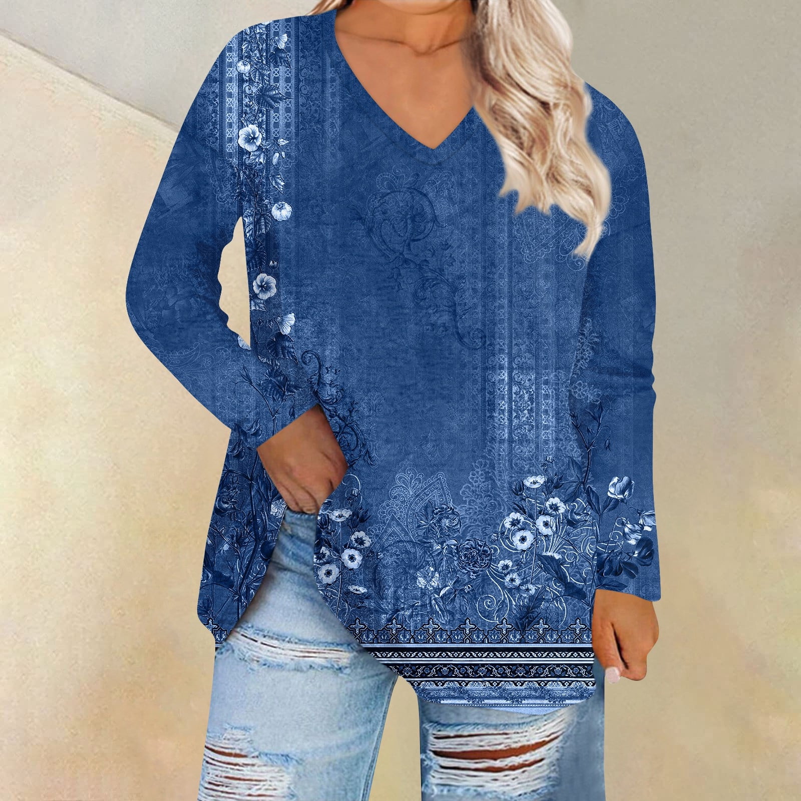 YDKZYMD Polo Shirts for Women Long Sleeve Plus Size Oversized Blouses