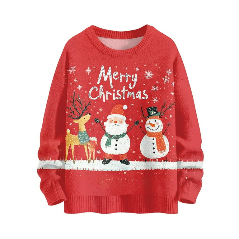 Snowman Reindeer Ugly Christmas Sweater T-Shirt Snowman Reindeer Ugly Christmas Sweater T-Shirt
