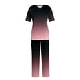 thumbnail image 1 of YDKZYMD Women Scrubs Sets In Cotton L Watermelon Red with Pockets Jogger 2 Piece Tie Dye Nursing Uniform Petite Short Sleeve Top and Pant Medical Plus Size V Neck Scrub Set, 1 of 6