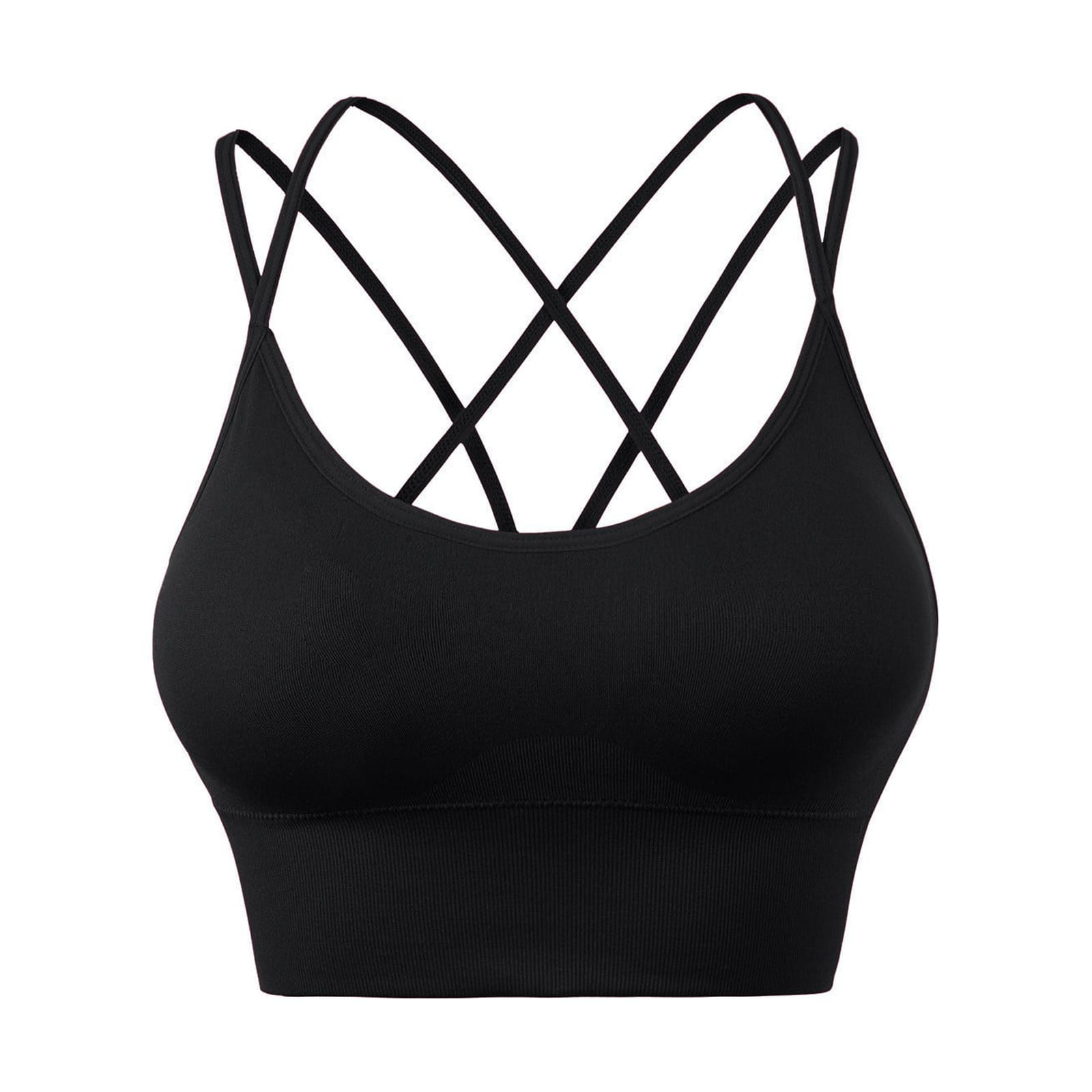 YDKZYMD Sports Bra for Women Yoga Criss Cross Strappy Stretch Bras