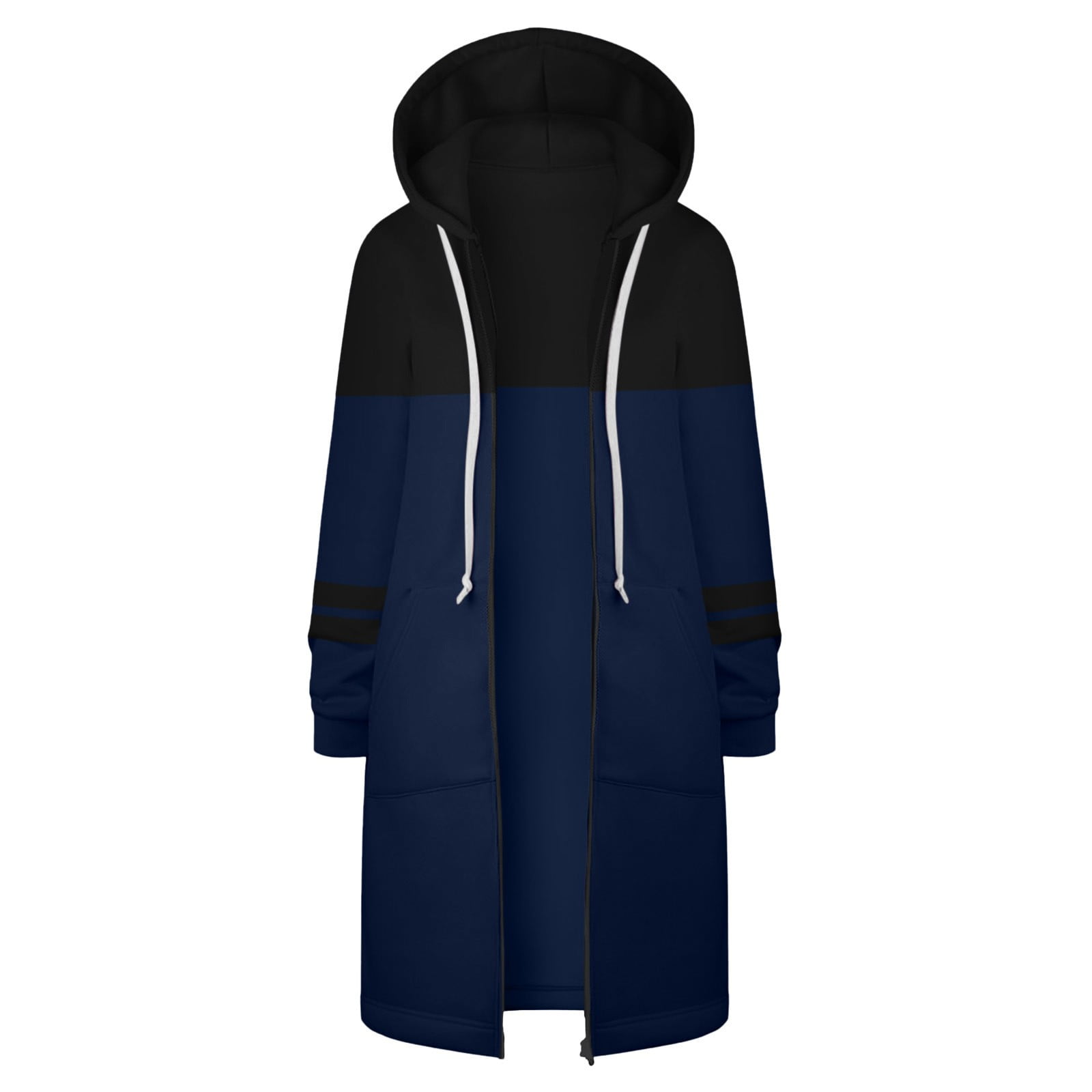 Knee length zip up hoodie hotsell