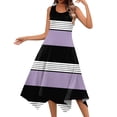thumbnail image 1 of YDKZYMD Summer Casual Dresses for Women Floral Flowers Wedding Maxi Beach Boho Tank Dresses Hem Sundress Petite Sleeveless Midi Dress with Pockets Purple M, 1 of 5