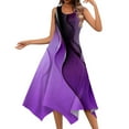 thumbnail image 1 of YDKZYMD Summer Casual Dresses for Women Floral Flowers Wedding Maxi Beach Boho Tank Dresses Hem Sundress Petite Sleeveless Midi Dress with Pockets Purple XXL, 1 of 5