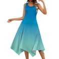 thumbnail image 1 of YDKZYMD Summer Casual Dresses for Women Floral Flowers Wedding Maxi Beach Boho Tank Dresses Hem Sundress Petite Sleeveless Midi Dress with Pockets Sky Blue M, 1 of 5