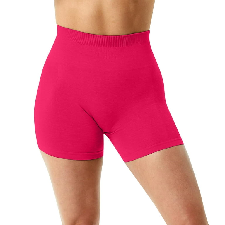 YDKZYMD Womens Athletic Shorts Scrunch Butt Lifting Ribbed Solid Color  Short Compression Running Seamless Stretchy Sport Shorts Biker Yoga High  Waist