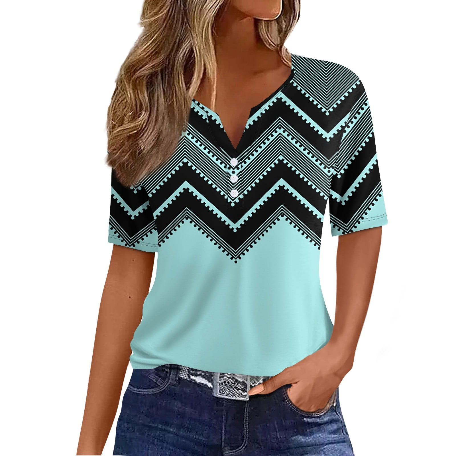 Plus Size Tie-Dye Button Up Long Sleeve Shirt