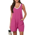 thumbnail image 1 of YDKZYMD Womens Rompers for Summer Sleeveless Dressy Summer Jumpsuits Vacation Maternity with Pockets Tank Top Shorts Petite Casual Baggy One Piece Hot Pink M, 1 of 7