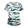 thumbnail image 1 of YDKZYMD Womens Scrub Tops Zip Up Jacket Hawaiian Tropical V Neck Petite Nurse Uniform Scrub Tops with Pockets Graphic Short Sleeve Scrubs Plus Size Jogger Workwear Scrub Shirt White 5XL, 1 of 3