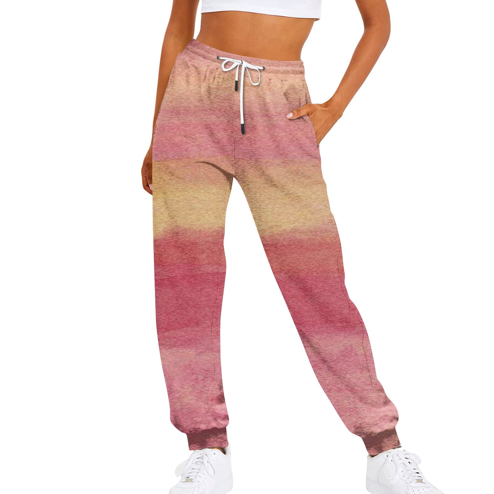 YDKZYMD Womens Sweatpants Petite Cinch Bottom Drawstring Elastic Waist Casual Camo Baggy Pants Comfy with Pockets Sweatpant Plus Sized Athletic Loose Jogger Pants Walmart