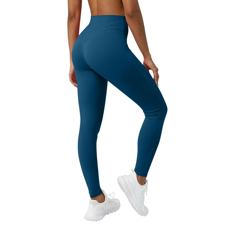 YDKZYMD Workout Seamless Leggings for Women Scrunch Butt Lifting Tummy  Control Leggings Stretchy Workout High Waisted Palazzo Yoga Pants Buttery  Soft Athletic Workout Gym Pants Royal Blue S 