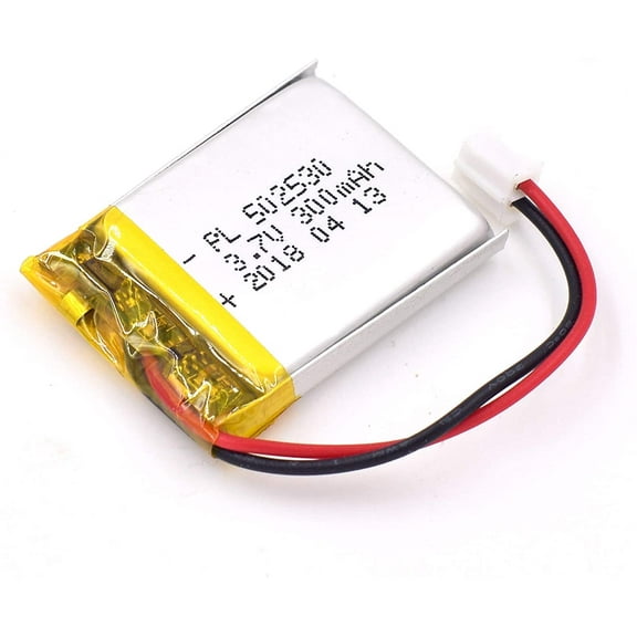 YDL 3.7V 300mAh Battery 502530 Lithium Polymer Ion Rechargeable Li-ion Li-Po Battery with 2P PH 2.0mm Pitch Connector