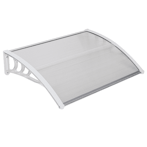 YDLW 40"x 32" Window Awning for Outside, Front Door Canopy Patio Cover Awnings Exterior Rain and Snow,White