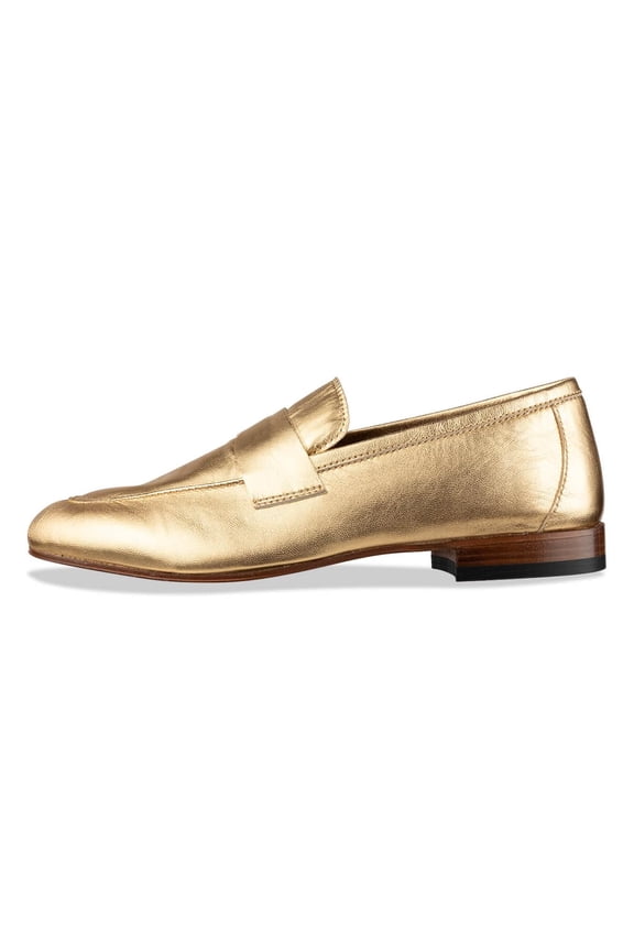 Women Business Strap Loafers Round Closed Toe Slip On Flats Pumps Block Low Heels Office Daily Dressy Shoes Size 13 Gold