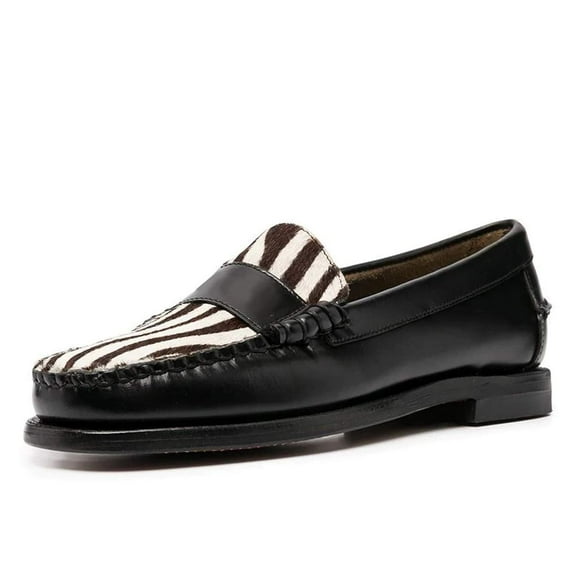 YDN Women Casual Slip On Loafers Flats Round Closed Toe Flats Heel Slide Pumps Ladies Comfort Walking Dressy Shoes Size 5 Zebra Pattern