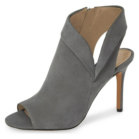 YDN Women Chic Peep Toe Stiletto High Heel Short Booties Cutout Slingback Side Zippers Sandals Walking Shoes Size 9.5 Gray