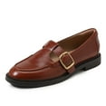 thumbnail image 1 of YDN Women Chic Round Toe Mary Jane Flats Adjustable T-Strap Buckle Low Heels Shoes Daily Wear Party Size 8 Maroon, 1 of 4